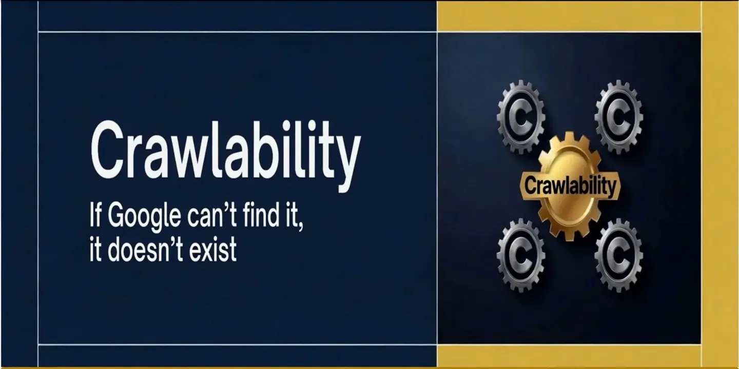 Crawlability infographic illustrating how website crawlability helps search engines discover and index web pages for SEO.