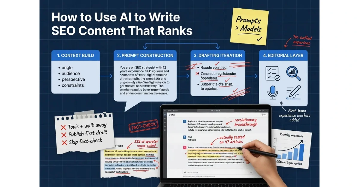 Image showing how to use ai to write content